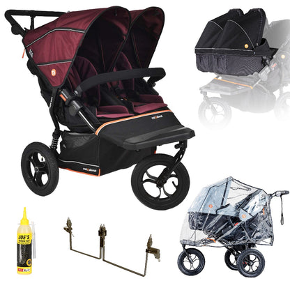 Out n About Nipper V6 Twin Bundle in Bramble berry red
