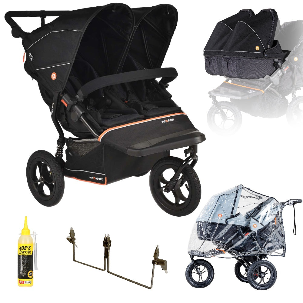 Out n About Nipper V6 Twin Bundle in Summit Black