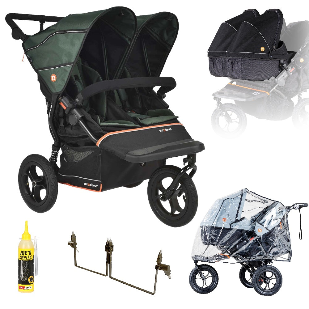 Out n About Nipper V6 Twin Bundle in Sycamore Green
