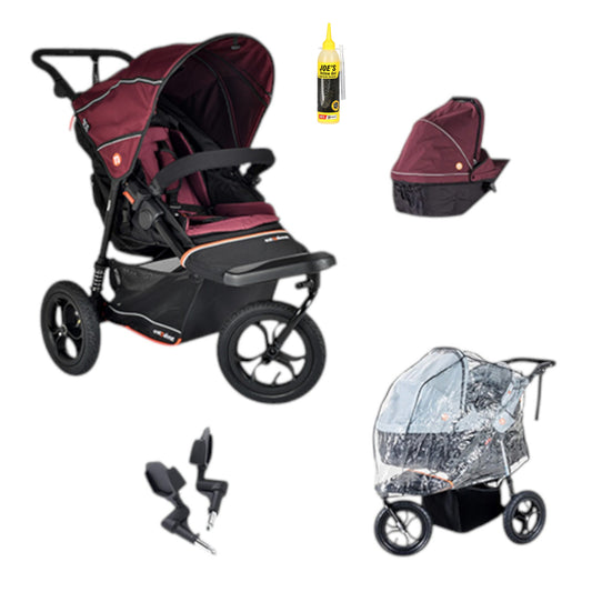Out n About Nipper V6 Single Newborn Bundle in Brambleberry red 