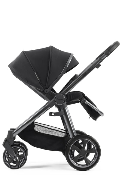 Oyster 3 Stroller in Carbonite with hood folded inwards