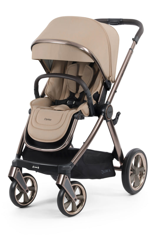 Oyster 4 Stroller in Fawn Beige colourway.