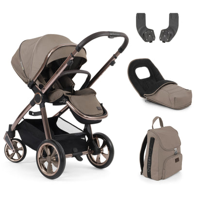 Oyster 3 stroller in mink with accessories