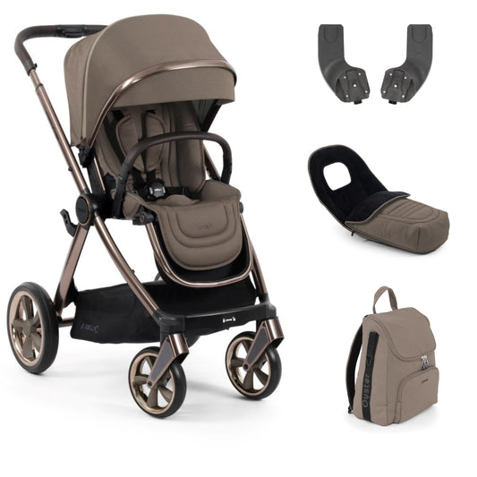 Oyster 4 Stroller in Mink with accessories