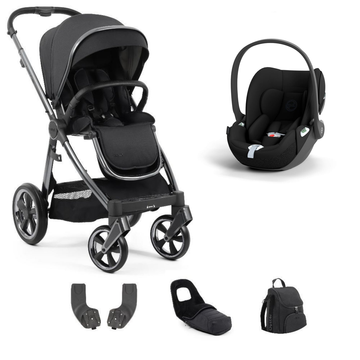 Oyster 3 Stroller Carbonite + Cloud T Travel System