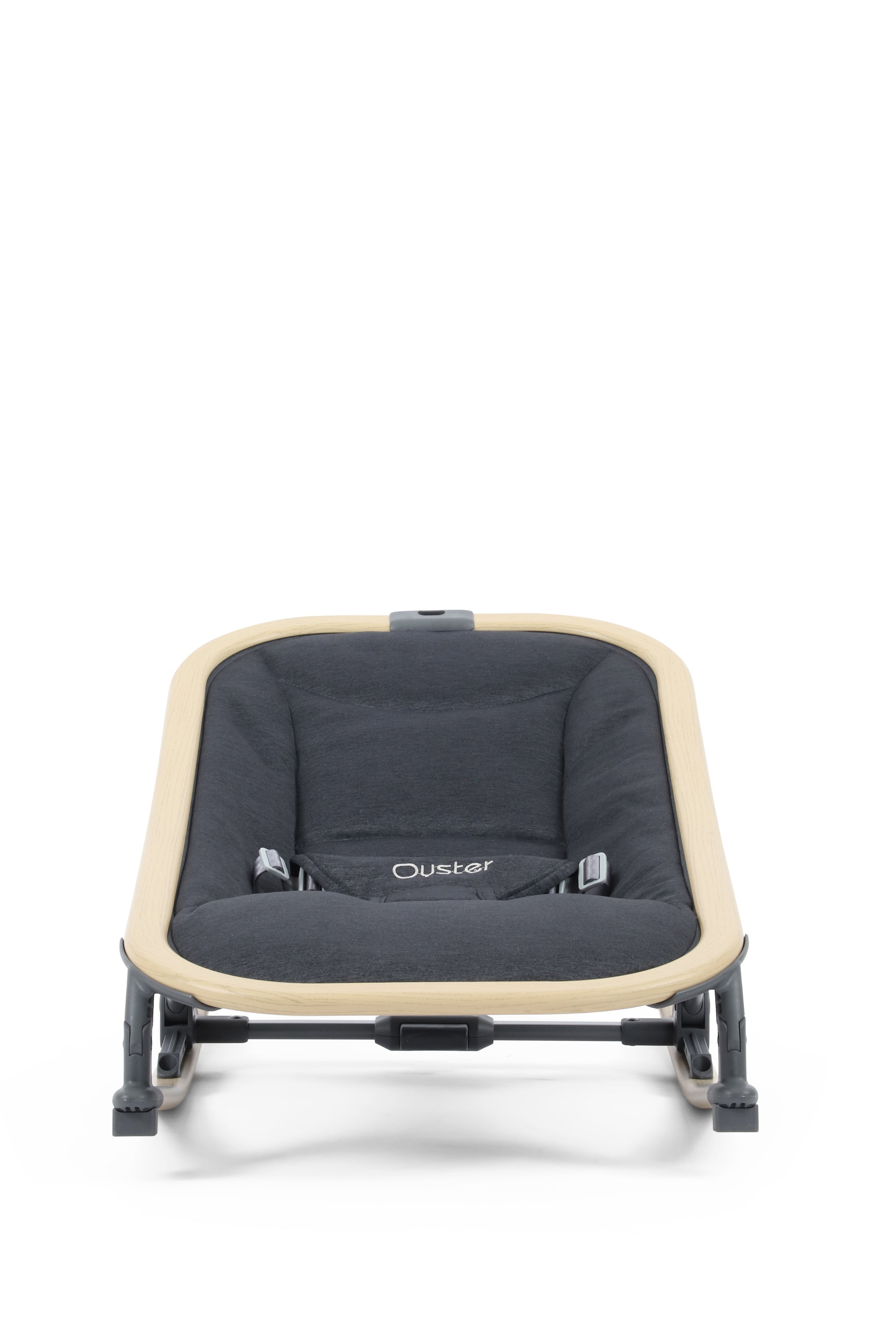 Oyster Rocker swing in carbonite providing comfortable environment for baby