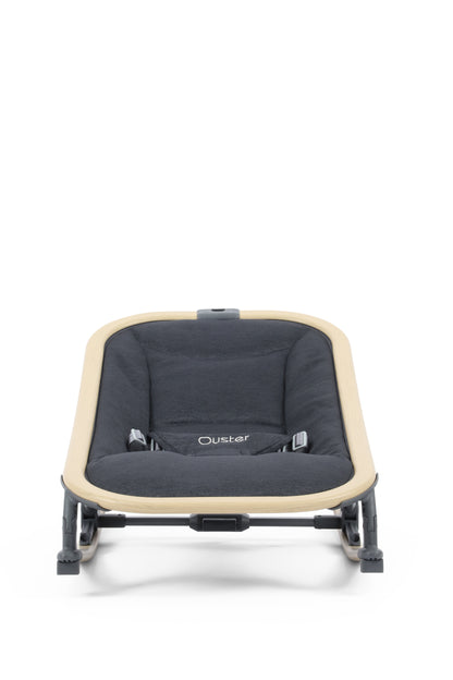Oyster Rocker swing in carbonite providing comfortable environment for baby