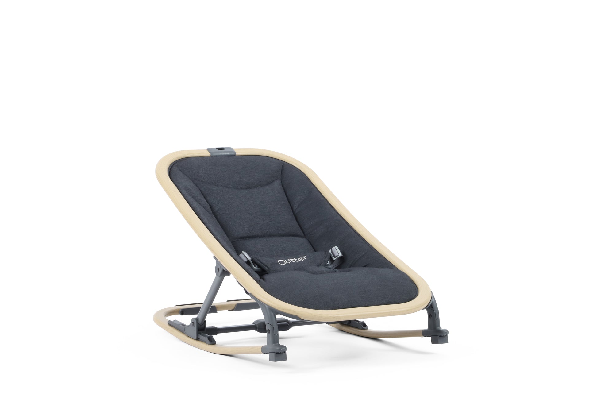 Oyster Rocker swing in carbonite providing comfortable environment for baby