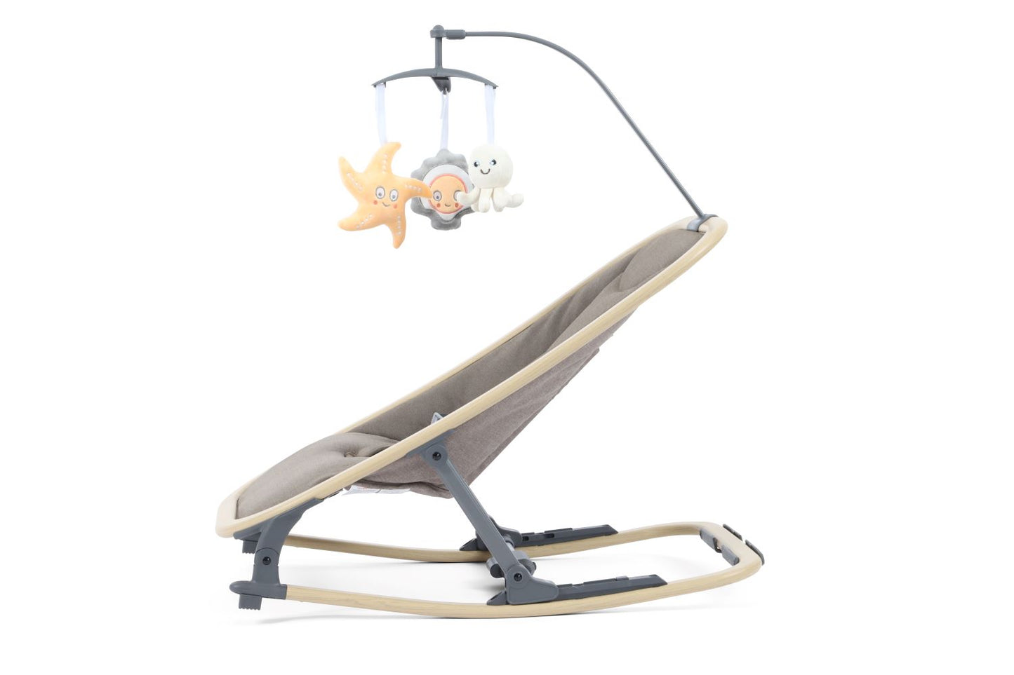 Oyster Rocker swing in mink providing comfortable environment for baby