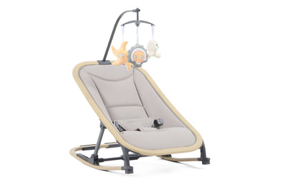 Oyster Rocker swing in stone providing comfortable environment for baby