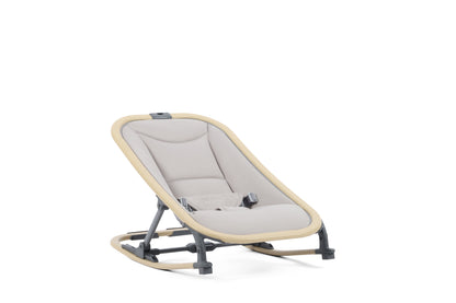 Oyster Rocker swing in stone providing comfortable environment for baby