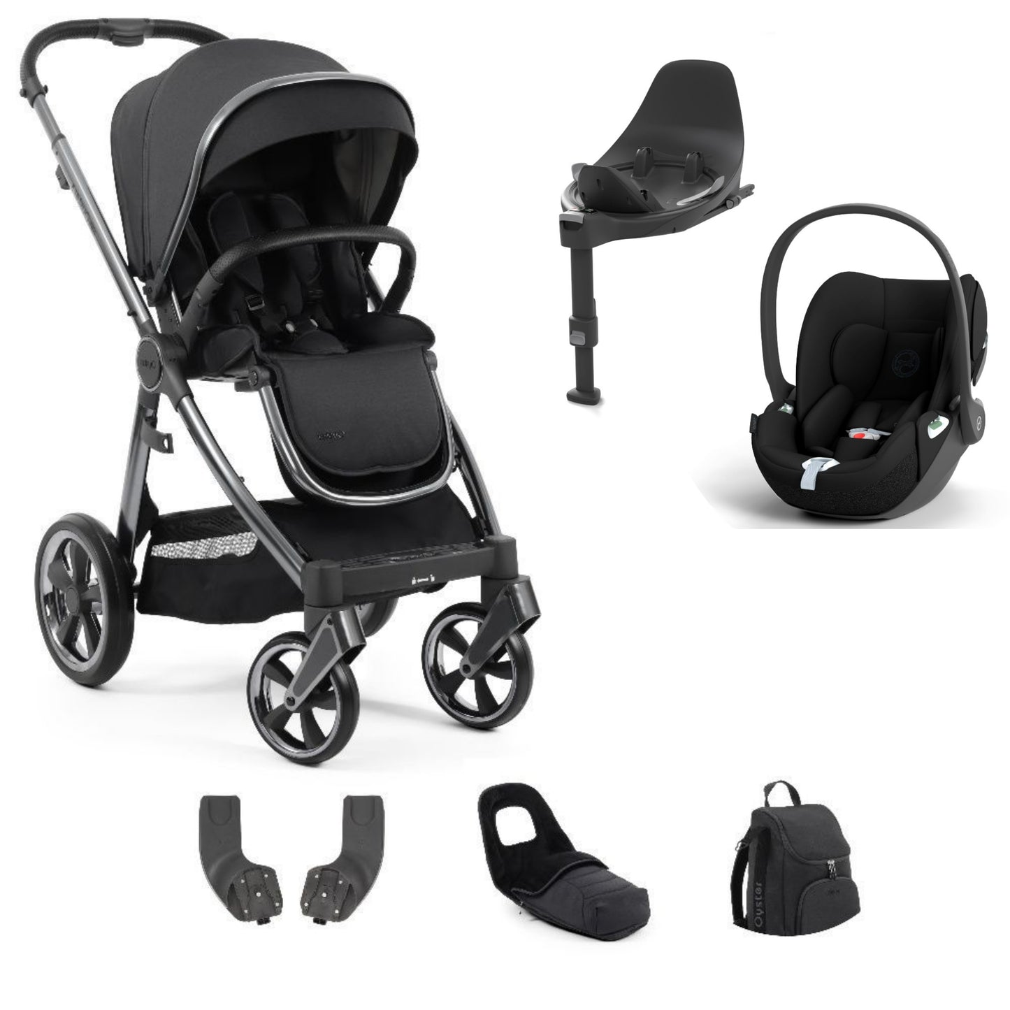 Oyster 3 Stroller Carbonite + Cloud T Travel System