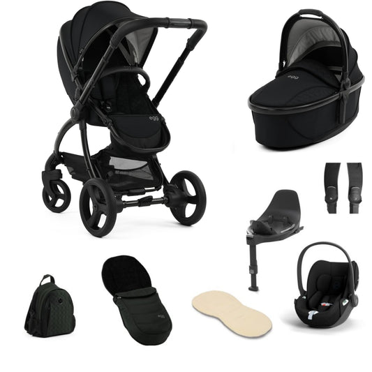 Egg 3 stroller in Panther with cloud t and base with accessories