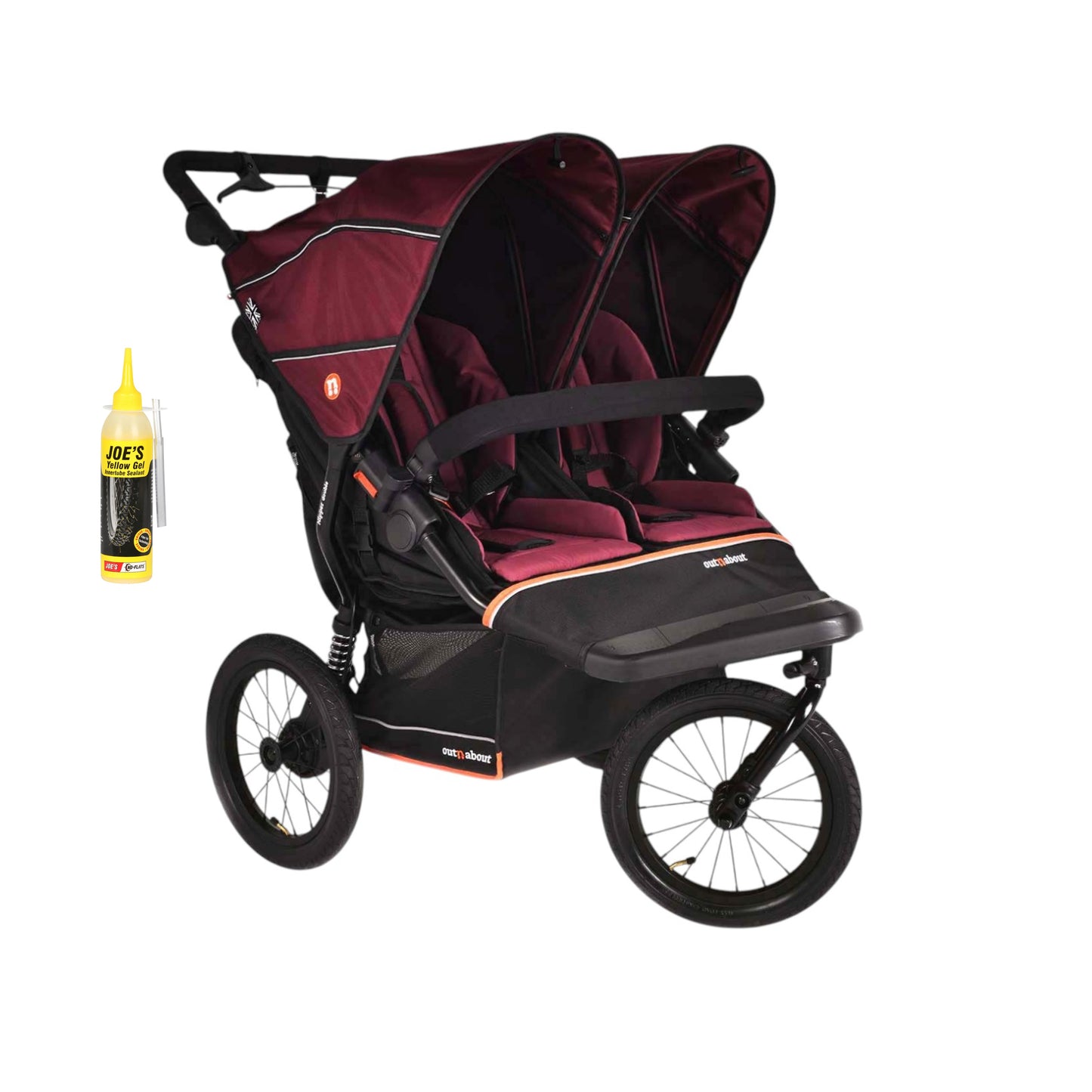 Out n About Nipper PLUS V6 Double in Brambleberry Red way.