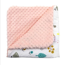 Little Loves 3 point car seat blanket in woodland animals print.
