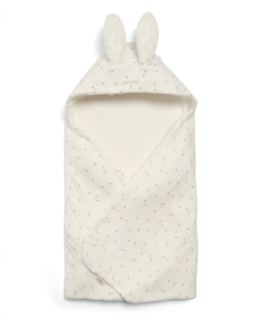 Mamas & Papas hooded towel in seedling print.