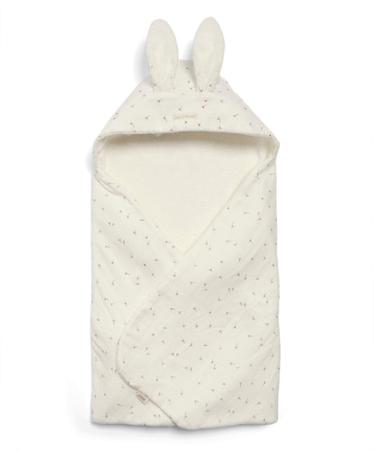Mamas & Papas hooded towel in seedling print.