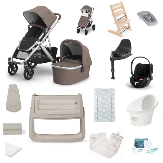 UPPAbaby Vista V3 Pushchair & carrycot in theo, complete with all babies essential including car seat, tripp trapp highchair, crib and bath.