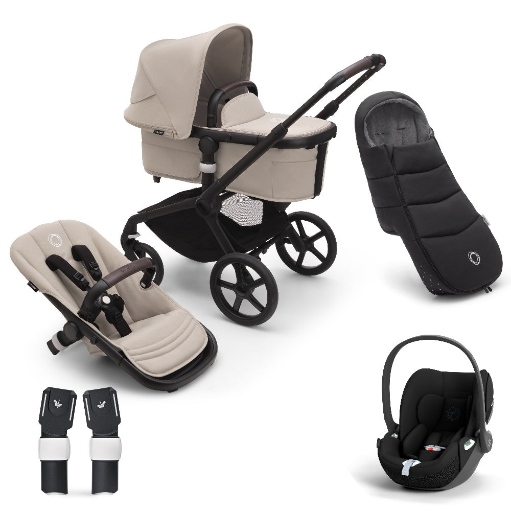 Bugaboo Fox 5 in Taupe Complete with cloud t car seat and footmuff.