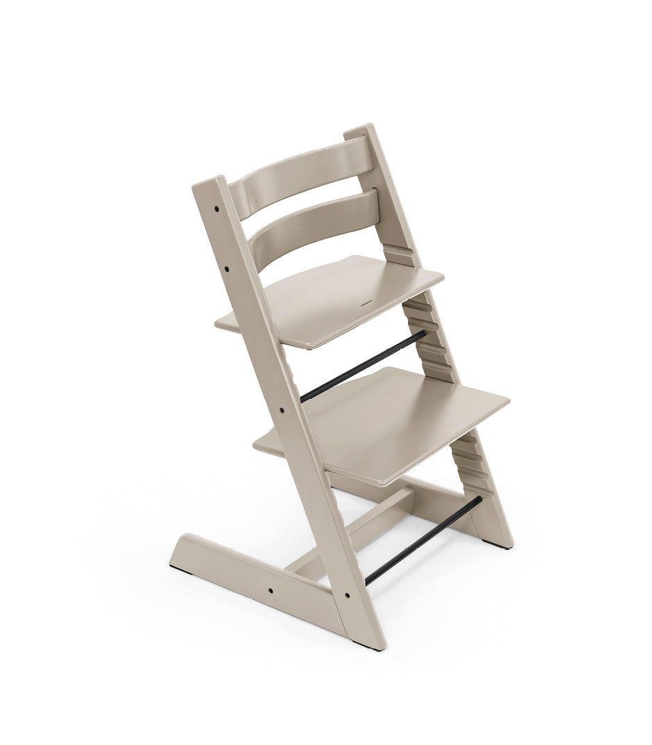 Tripp Trapp wooden high chair Frame in cashmere grey colourway.