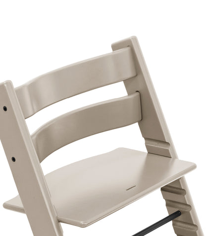 Tripp Trapp wooden high chair Frame in cashmere grey colourway.