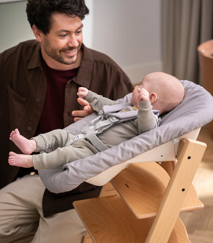 Stokke Tripp Trapp Highchair in Natural  with a baby 