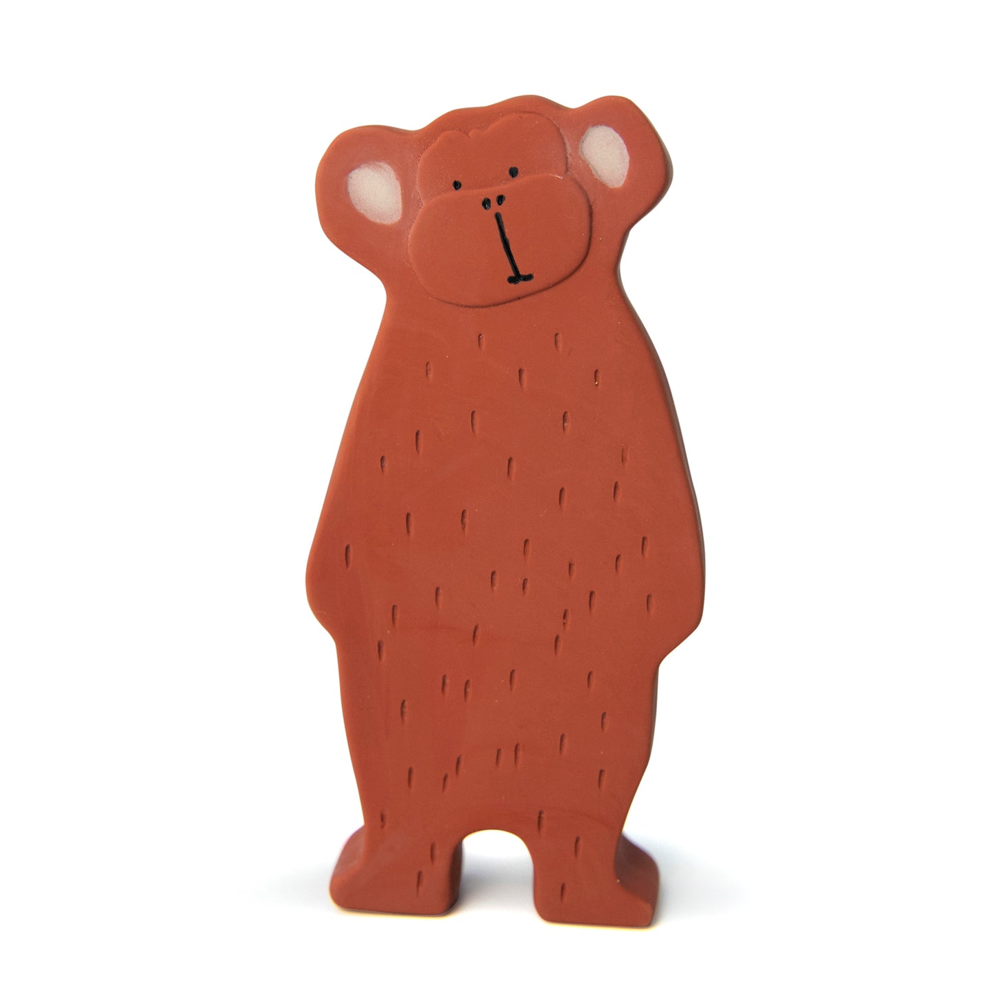 Rubber toy made from natural rubber, ideal for bath use and teething, free from mould openings