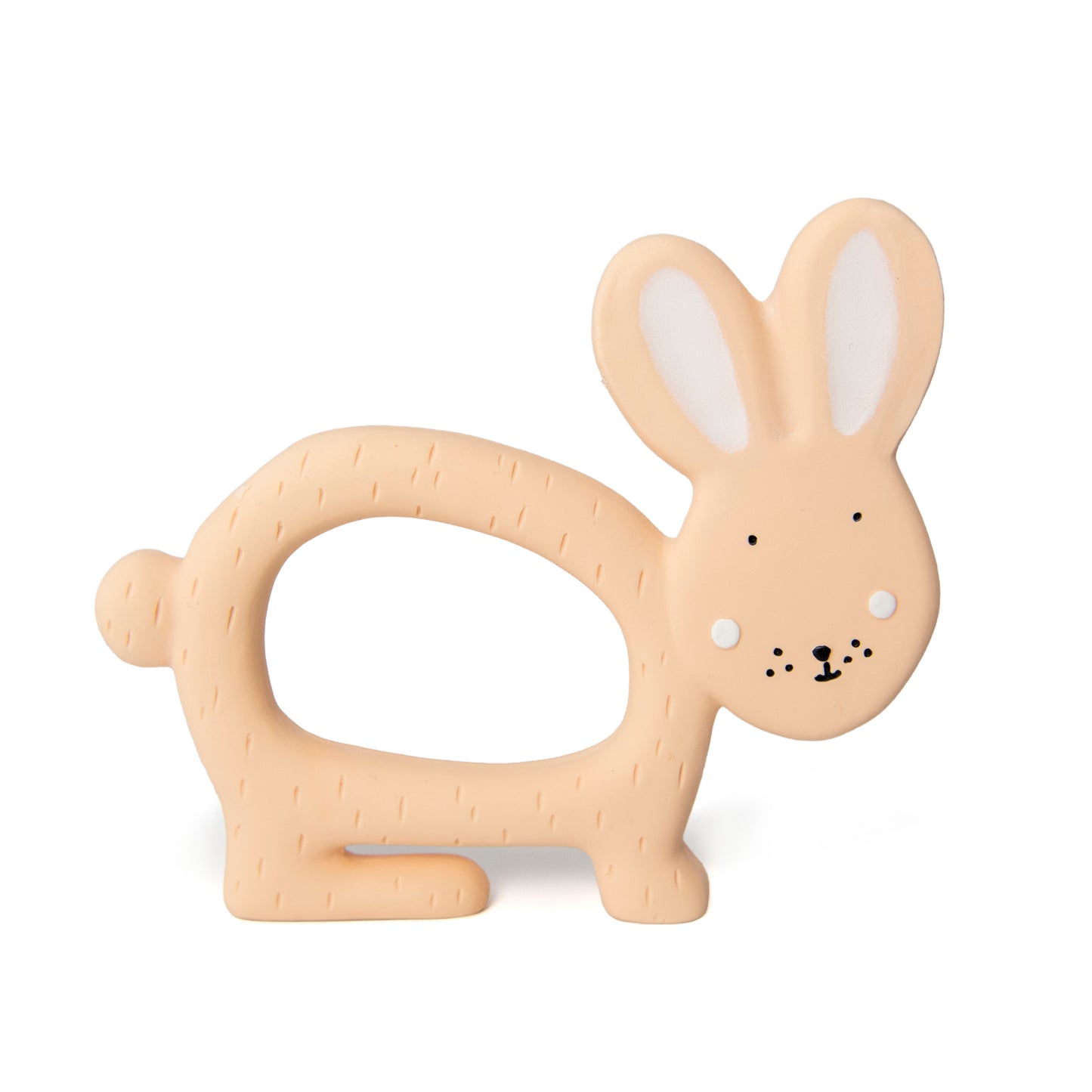 A mould free toy, ideal for bath and teething, with a rubber finish for easy gripping and safe play.