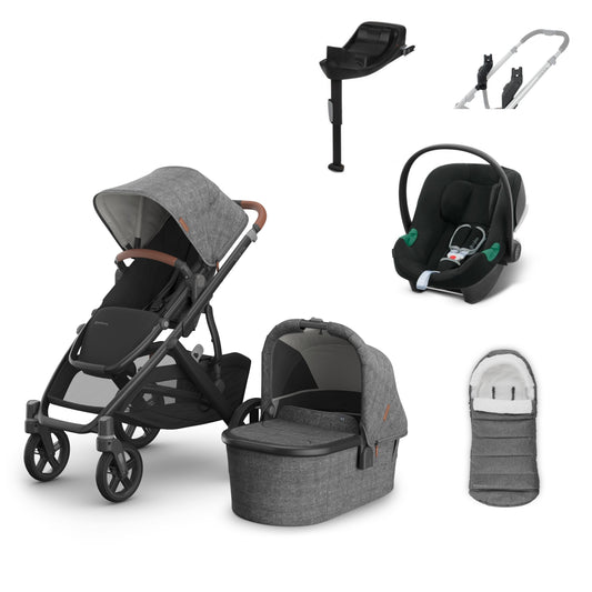 UPPAbaby Vista v3 Greyson aton b2 bundle with footmuff 