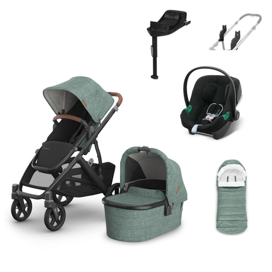 UPPAbaby Vista v3 Gwen aton b2 bundle with footmuff 