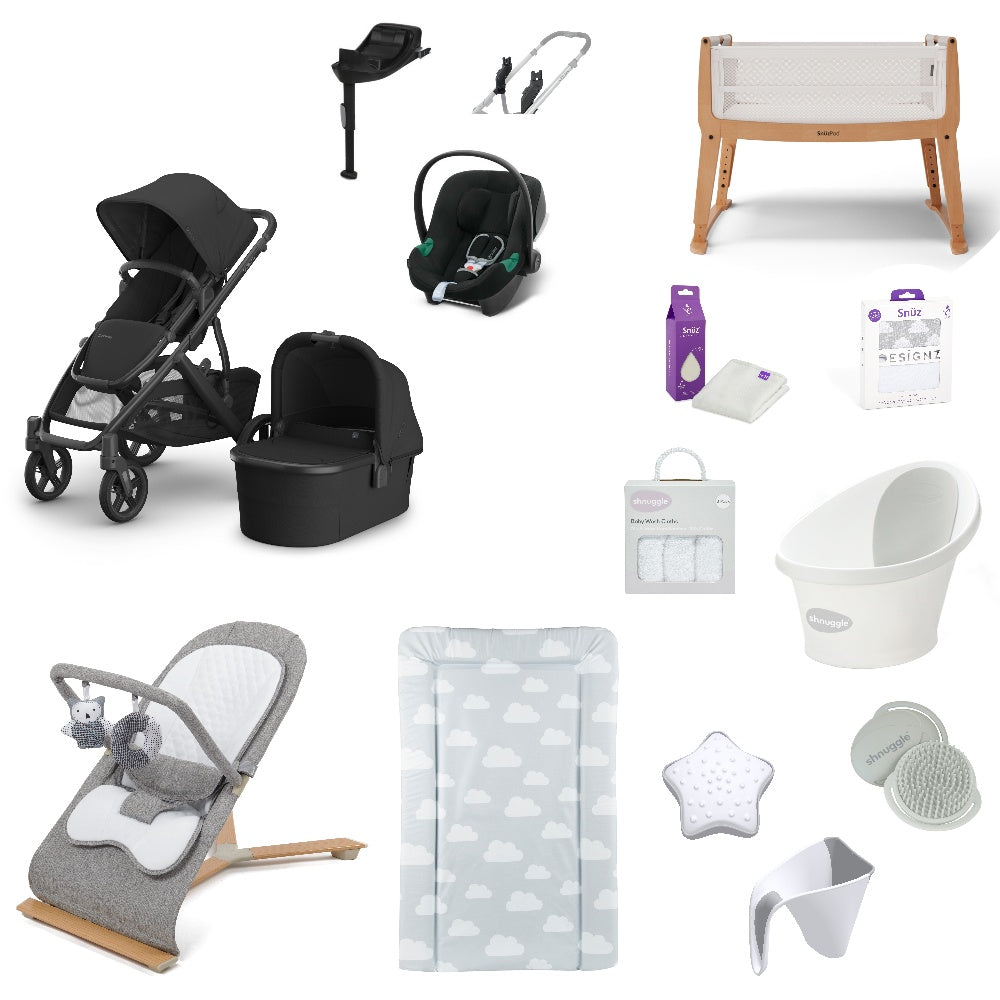 Uppababy Vista V3 Pushchair & carrycot in Jake, complete with all babies essential including car seat, crib, bath and bath time accessories.