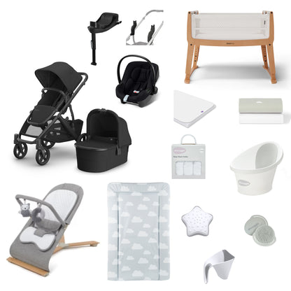 Uppababy Vista V3 Pushchair & carrycot in Jake, complete with all babies essential including car seat, crib, bath and bath time accessories.