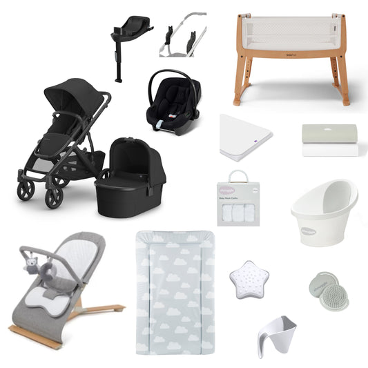 Uppababy Vista V3 Pushchair & carrycot in Jake, complete with all babies essential including car seat, crib, bath and bath time accessories.