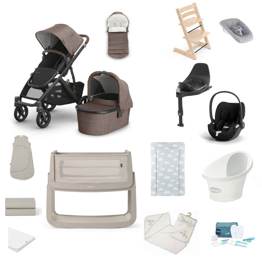UPPAbaby Vista V3 Pushchair & carrycot in Owen, complete with all babies essential including car seat, tripp trapp highchair, crib and bath.