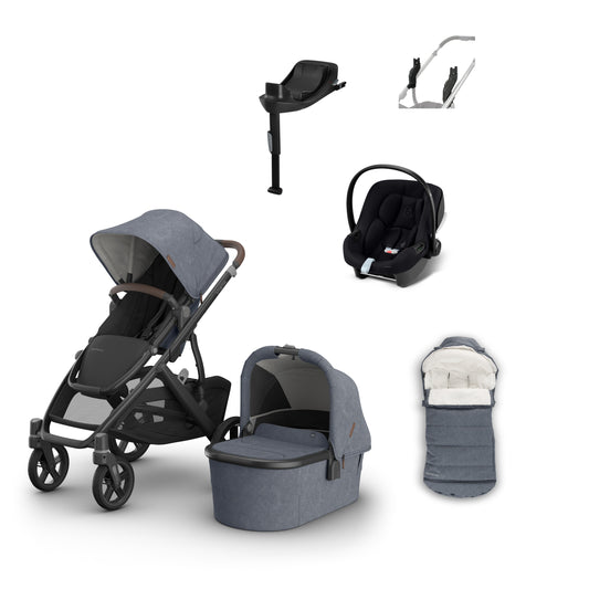 UPPAbaby Vista v3 Julian  aton b2 bundle with footmuff 