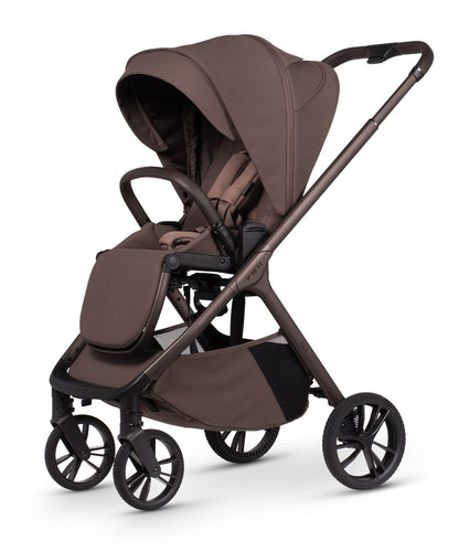 Tila 11 piece pram bundle with accessories in noce brown colourway.
