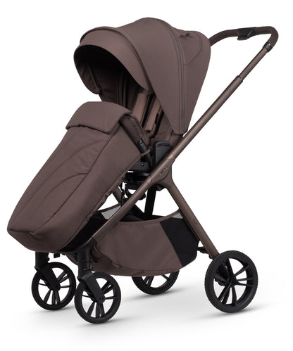 Tila 11 piece pram bundle with accessories in noce brown colourway.