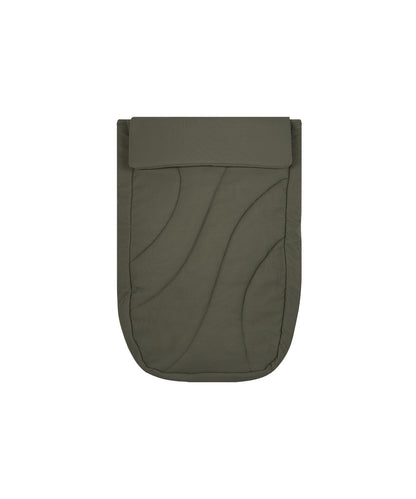 Tila 13 piece pram bundle with cloud t car seat, isofix base and accessories in olive green colourway.