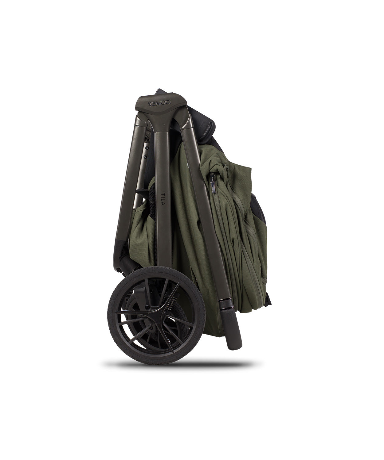 Tila 13 piece pram bundle with aton b2 car seat, isofix base and accessories in olive green colourway.