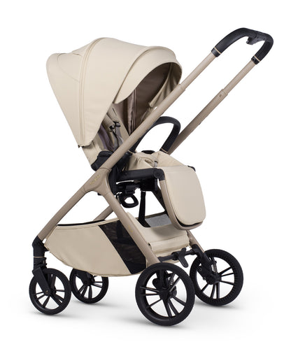 Tila 11 piece pram bundle with accessories in sabbia white colourway.