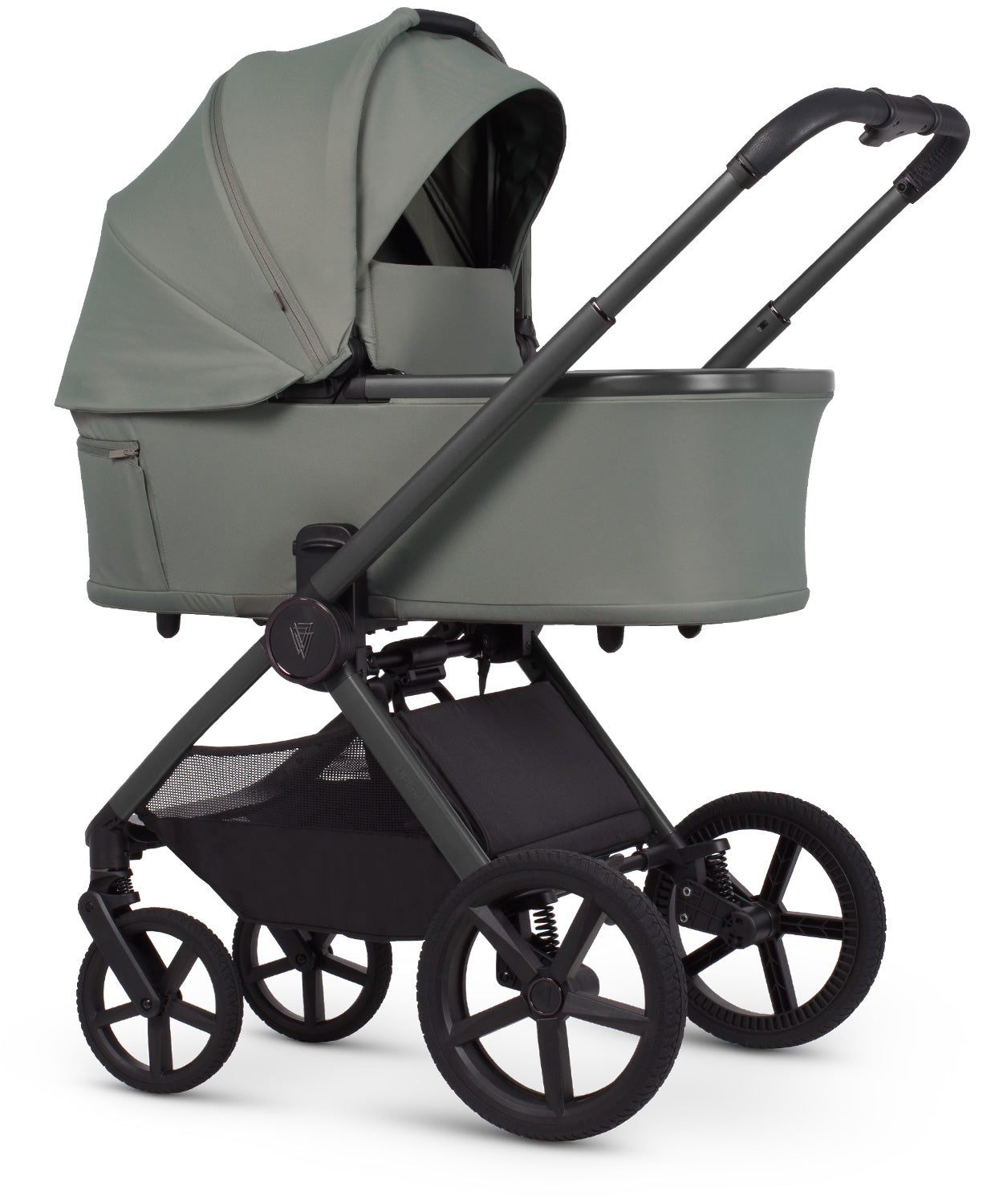 Venicci upline 3 comfort bundle with accessories and tiago car seat in aloe clourway.