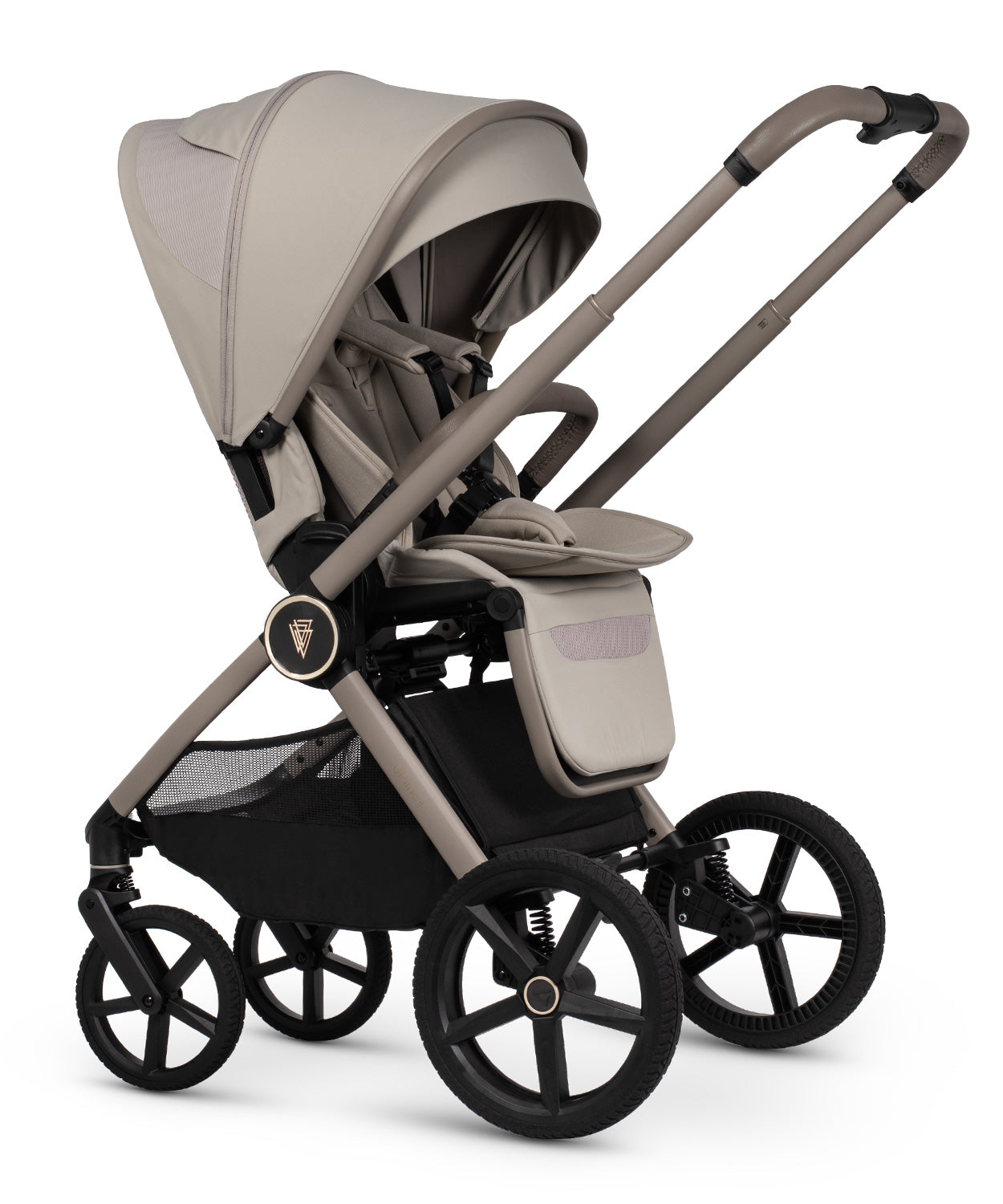 Venicci upline 3 pram bundle with accessories in pebble colourway.
