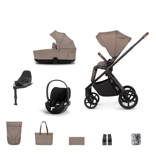 Venicci Claro Almond bundle showcasing Cloud T and base with accessories