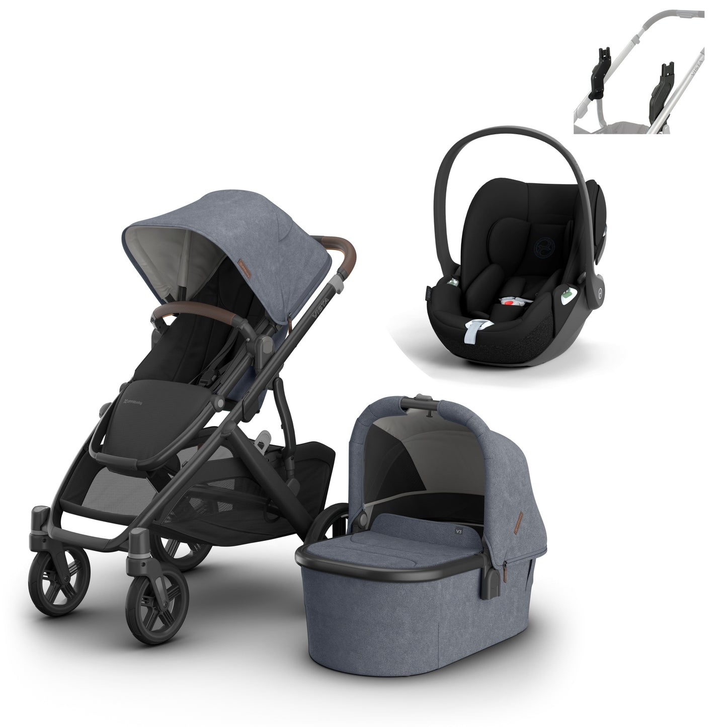 UPPAbaby vista v3 in Julian with a cloud t