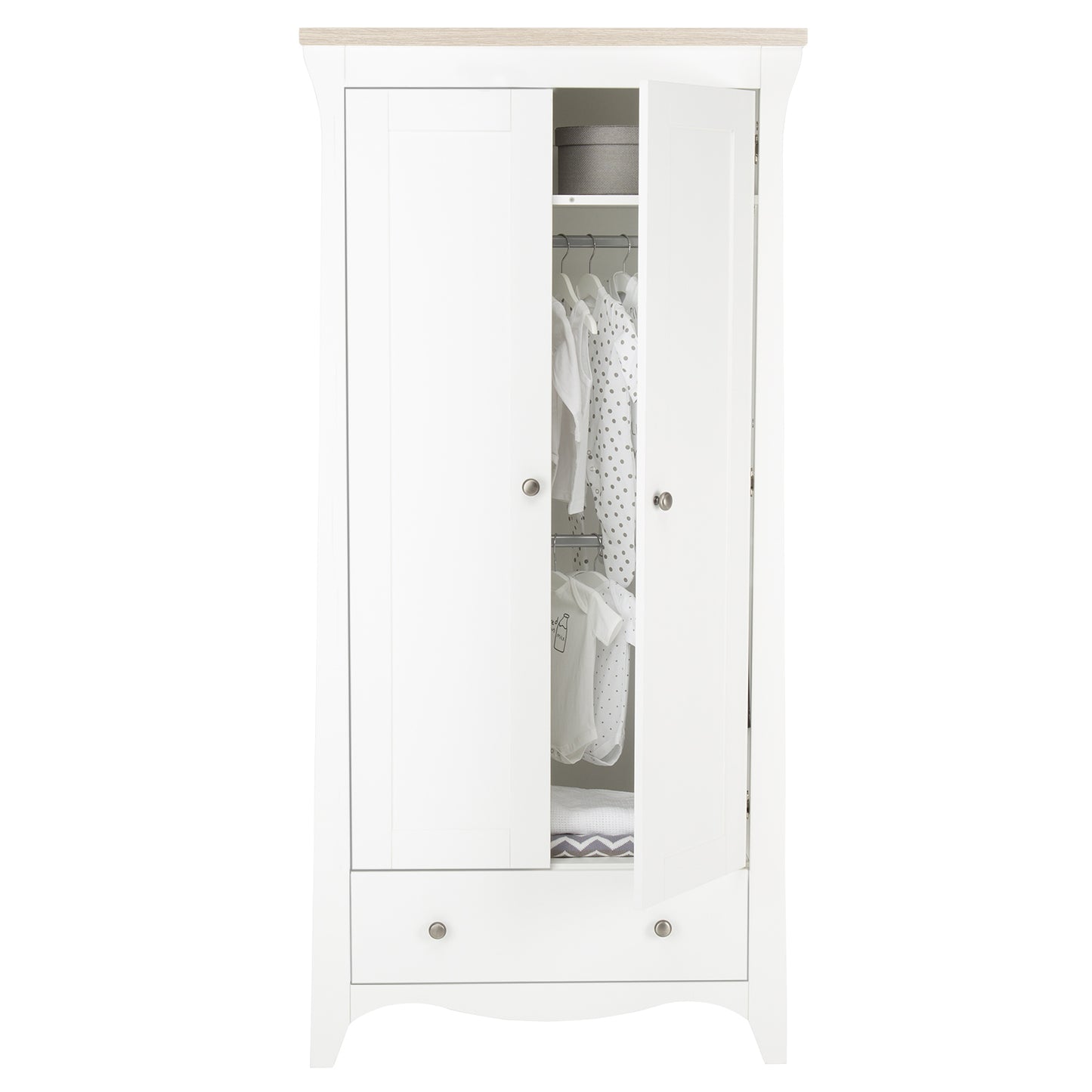 Clara wardrobe in white ash