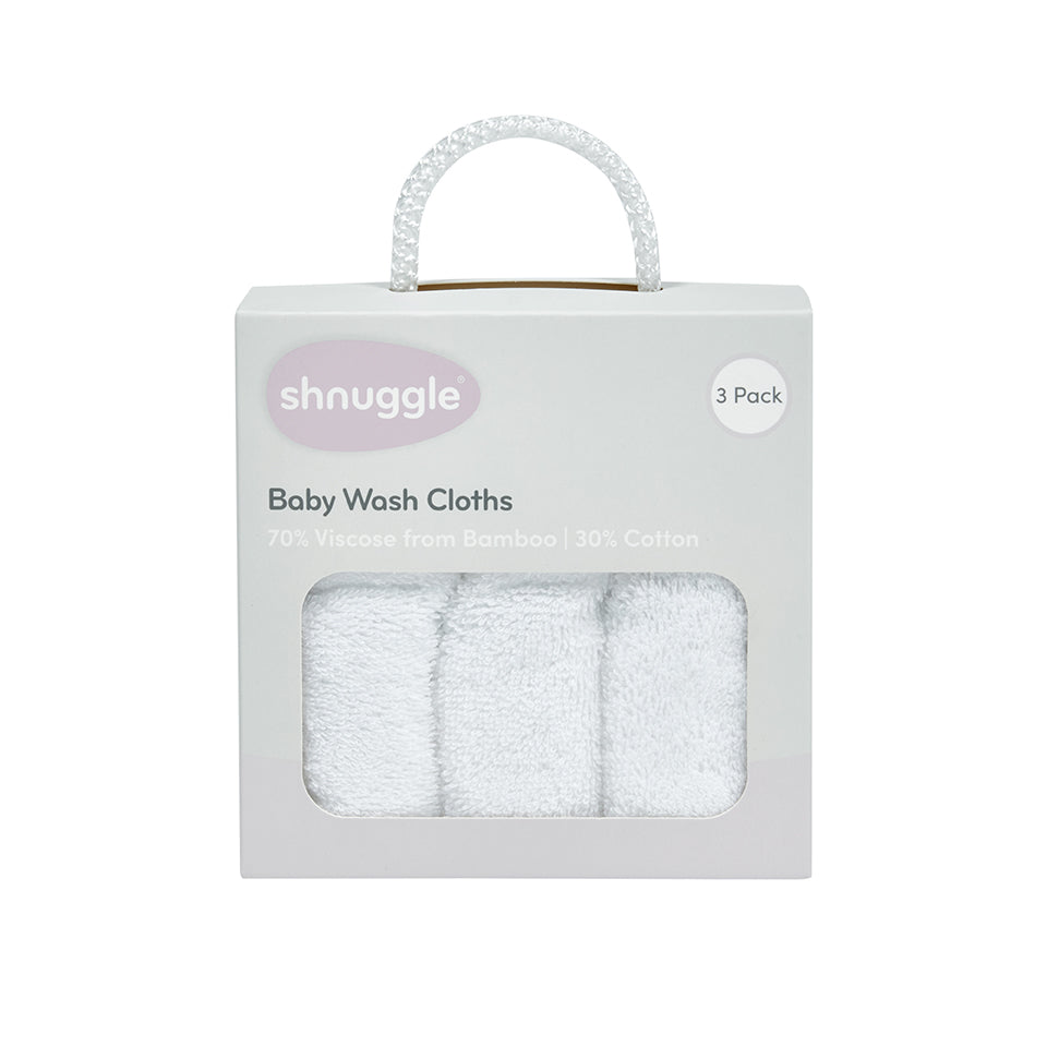 Shnuggle wash cloths in packaging