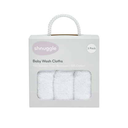 Shnuggle wash cloths in packaging