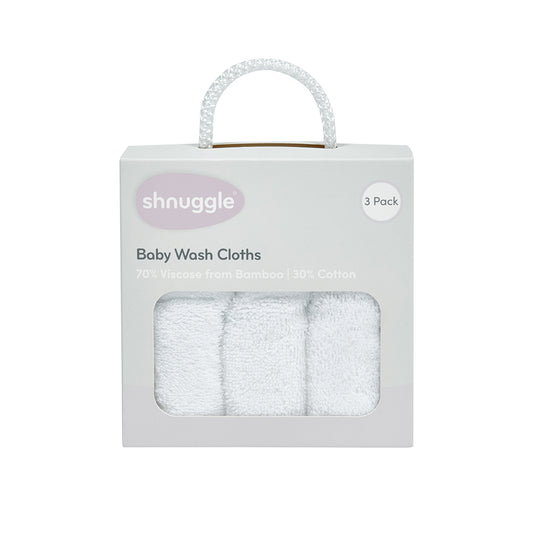 Shnuggle wash cloths in packaging