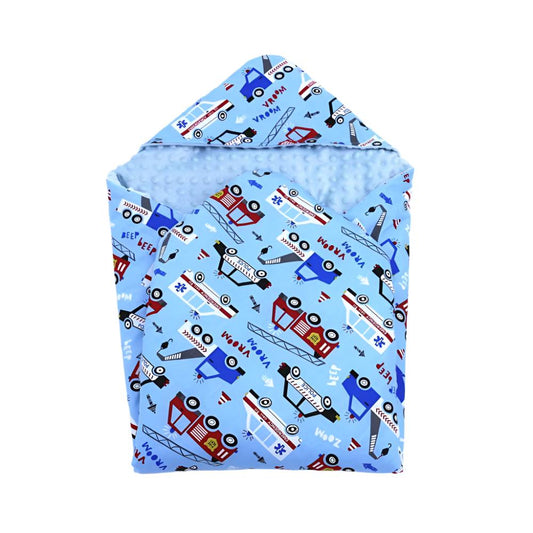 Little Loves Blanket 3 Point - Emergency Vehicles