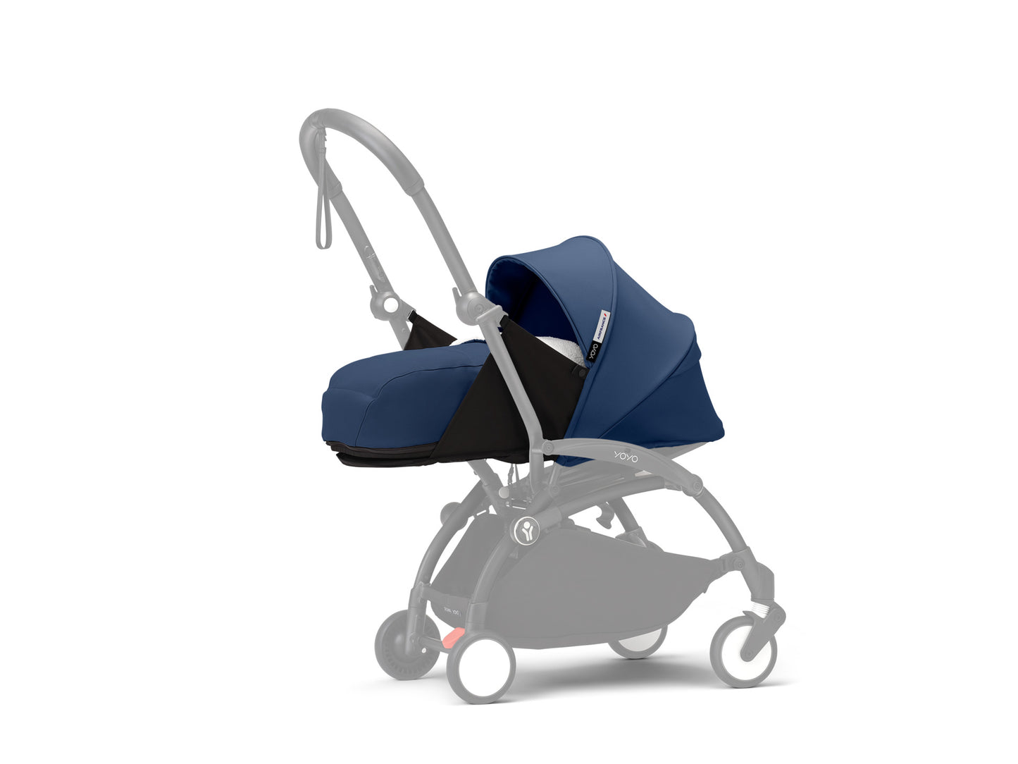 The Stokke YoYo newborn pack in air france is suitable for use from birth with the yoyo chassis.